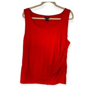 Torrid Red Sleeveless Ruched Top Size 3XL